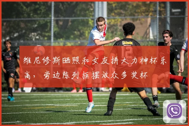 维尼修斯晒照和女友拼大力神杯乐高，旁边陈列柜摆放众多奖杯